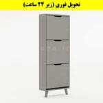 جاکفشی داشبوردی باریک سه درب النا – طول 50 (تحویل فوری) طوسی