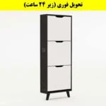 جاکفشی داشبوردی باریک سه درب النا – طول 50 (تحویل فوری) سفید نوک مدادی