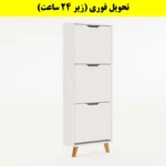 جاکفشی داشبوردی باریک سه درب النا – طول 50 (تحویل فوری) سفید