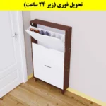 جاکفشی داشبوردی باریک سه درب النا – طول 75 (تحویل فوری) سفید فندوقی