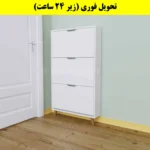 جاکفشی داشبوردی باریک سه درب النا – طول 75 (تحویل فوری) سفید