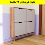 جاکفشی داشبوردی باریک چهار درب النا – طول 100 (تحویل فوری) طوسی گردویی