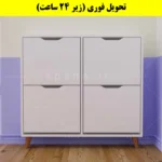 جاکفشی داشبوردی باریک چهار درب النا – طول 100 (تحویل فوری) سفید