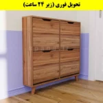 جاکفشی داشبوردی باریک چهار درب النا – طول 100 (تحویل فوری) گردویی
