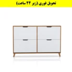 جاکفشی داشبوردی باریک چهار درب النا – طول 140 (تحویل فوری) سفید گردویی