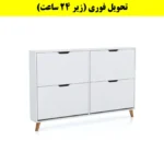 جاکفشی داشبوردی باریک چهار درب النا – طول 140 (تحویل فوری) سفید