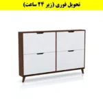 جاکفشی داشبوردی باریک چهار درب النا – طول 140 (تحویل فوری) سفید فندوقی