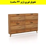 جاکفشی داشبوردی باریک چهار درب النا – طول 140 (تحویل فوری) گردویی