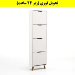 جاکفشی داشبوردی باریک چهار درب النا – طول 50 (تحویل فوری) سفید