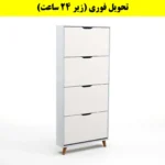 جاکفشی داشبوردی باریک چهار درب النا – طول 75 (تحویل فوری) سفید طوسی