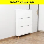 جاکفشی داشبوردی باریک شش درب النا – طول 100 (تحویل فوری) سفید