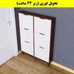 جاکفشی داشبوردی باریک شش درب النا – طول 100 (تحویل فوری) سفید فندوقی