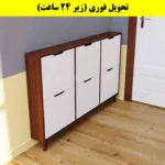 جاکفشی داشبوردی باریک شش درب النا – طول 150 (تحویل فوری) سفید فندوقی