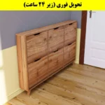 جاکفشی داشبوردی باریک شش درب النا – طول 150 (تحویل فوری) گردویی