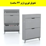 جاکفشی داشبوردی باریک باکس دار دو درب النا – طول 75 (تحویل فوری) طوسی