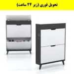 جاکفشی داشبوردی باریک باکس دار دو درب النا – طول 75 (تحویل فوری) سفید نوک مدادی
