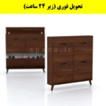 جاکفشی داشبوردی باریک باکس دار چهار درب النا – طول 100 (تحویل فوری) فندوقی