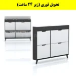 جاکفشی داشبوردی باریک باکس دار چهار درب النا – طول 125 (تحویل فوری) سفید نوک مدادی
