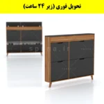 جاکفشی داشبوردی باریک باکس دار چهار درب النا – طول 125 (تحویل فوری) نوک مدادی گردویی