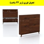 جاکفشی داشبوردی باریک باکس دار چهار درب النا – طول 125 (تحویل فوری) فندوقی