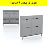 جاکفشی داشبوردی باریک باکس دار چهار درب النا – طول 125 (تحویل فوری) طوسی