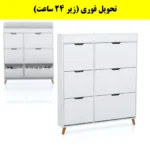 جاکفشی داشبوردی باریک باکس دار شش درب النا – طول 125 (تحویل فوری) سفید