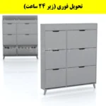 جاکفشی داشبوردی باریک باکس دار شش درب النا – طول 125 (تحویل فوری) طوسی