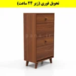 جاکفشی داشبوردی دو درب دستگیره چوبی – طول 50 (تحویل فوری) فندوقی