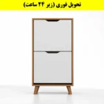 جاکفشی داشبوردی دو درب النا – طول 50 (تحویل فوری) سفید گردویی