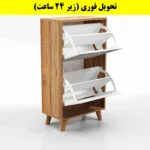 جاکفشی داشبوردی دو درب النا – طول 50 (تحویل فوری) سفید گردویی