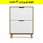 جاکفشی داشبوردی دو درب النا – طول 70 (تحویل فوری) سفید گردویی