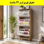 جاکفشی داشبوردی سه درب النا – طول 50 (تحویل فوری) سفید گردویی