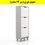 جاکفشی داشبوردی سه درب النا – طول 50 (تحویل فوری) سفید طوسی