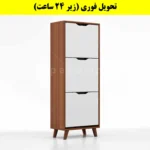 جاکفشی داشبوردی سه درب النا – طول 50 (تحویل فوری) سفید فندوقی