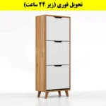 جاکفشی داشبوردی سه درب النا – طول 50 (تحویل فوری) سفید گردویی