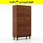 جاکفشی داشبوردی سه درب دستگیره چوبی – طول 70 (تحویل فوری) فندوقی