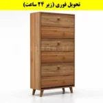 جاکفشی داشبوردی سه درب دستگیره چوبی – طول 70 (تحویل فوری) گردویی