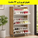 جاکفشی داشبوردی سه درب النا – طول 70 (تحویل فوری) سفید گردویی
