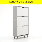 جاکفشی داشبوردی سه درب النا – طول 70 (تحویل فوری) سفید طوسی