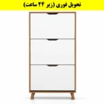 جاکفشی داشبوردی سه درب النا – طول 70 (تحویل فوری) سفید گردویی
