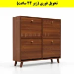 جاکفشی داشبوردی چهار درب دستگیره چوبی – طول 100 (تحویل فوری) فندوقی