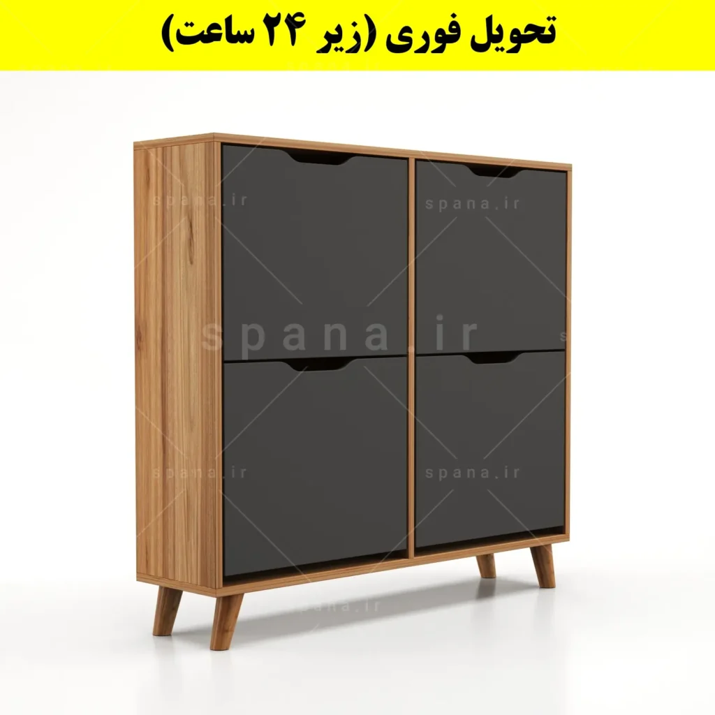 جاکفشی داشبوردی چهار درب النا – طول 100 (تحویل فوری) نوک مدادی گردویی