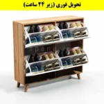 جاکفشی داشبوردی چهار درب النا – طول 100 (تحویل فوری) سفید گردویی