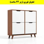 جاکفشی داشبوردی چهار درب النا – طول 100 (تحویل فوری) سفید فندوقی