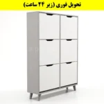 جاکفشی داشبوردی شش درب النا – طول 100 (تحویل فوری) سفید طوسی