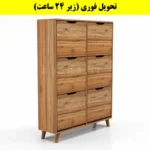 جاکفشی داشبوردی شش درب النا – طول 100 (تحویل فوری) گردویی