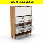 جاکفشی داشبوردی شش درب النا – طول 100 (تحویل فوری) سفید گردویی