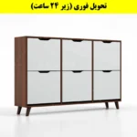 جاکفشی داشبوردی شش درب النا – طول 150 (تحویل فوری) سفید فندوقی
