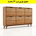 جاکفشی داشبوردی شش درب النا – طول 150 (تحویل فوری) گردویی