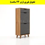جاکفشی داشبوردی دو درب کشودار النا – طول 50 (تحویل فوری) نوک مدادی گردویی